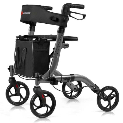 Folding Rollator Walkers Lightweight Medical Drive Walker Mobility Walking Aid with Adjustable Handle and Storage Bag
