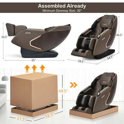 Full Body SL Track Massage Chair Zero Gravity Massage Recliner with Remote Control and Built-in Speaker