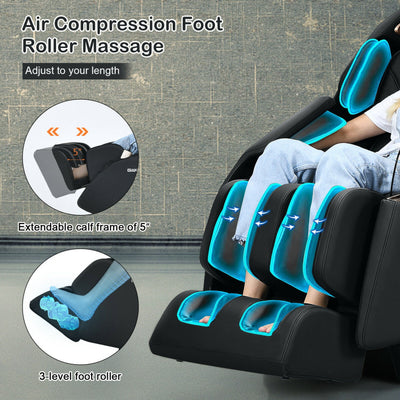 Full Body SL Track Massage Chair Zero Gravity Massage Recliner with Remote Control and Built-in Speaker