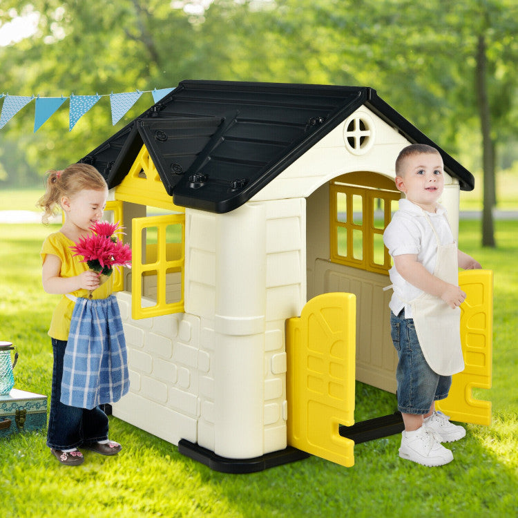 Kid’s Playhouse Toy Set Pretend Toy House with Extra Extended and Wide Slide For Boys and Girls