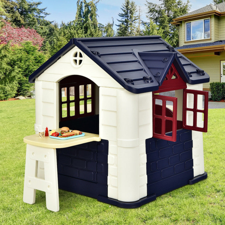 Kid’s Playhouse Toy Set Pretend Toy House with Extra Extended and Wide Slide For Boys and Girls