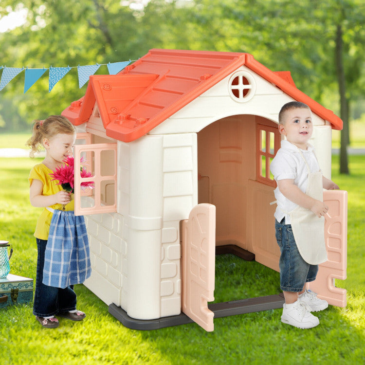 Kid’s Playhouse Toy Set Pretend Toy House with Extra Extended and Wide Slide For Boys and Girls