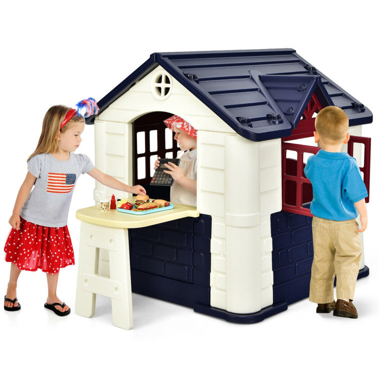 Kid’s Playhouse Toy Set Pretend Toy House with Extra Extended and Wide Slide For Boys and Girls