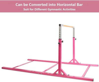 Kids Double Horizontal Bars Junior Gymnastic Training Parallel Bars with Adjustable Height and Width