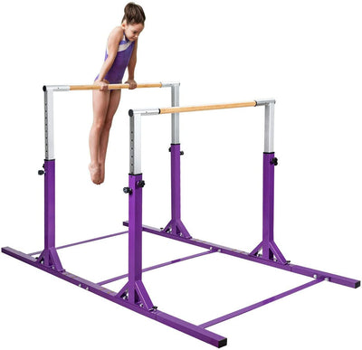 Kids Double Horizontal Bars Junior Gymnastic Training Parallel Bars with Adjustable Height and Width