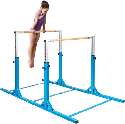 Kids Double Horizontal Bars Junior Gymnastic Training Parallel Bars with Adjustable Height and Width