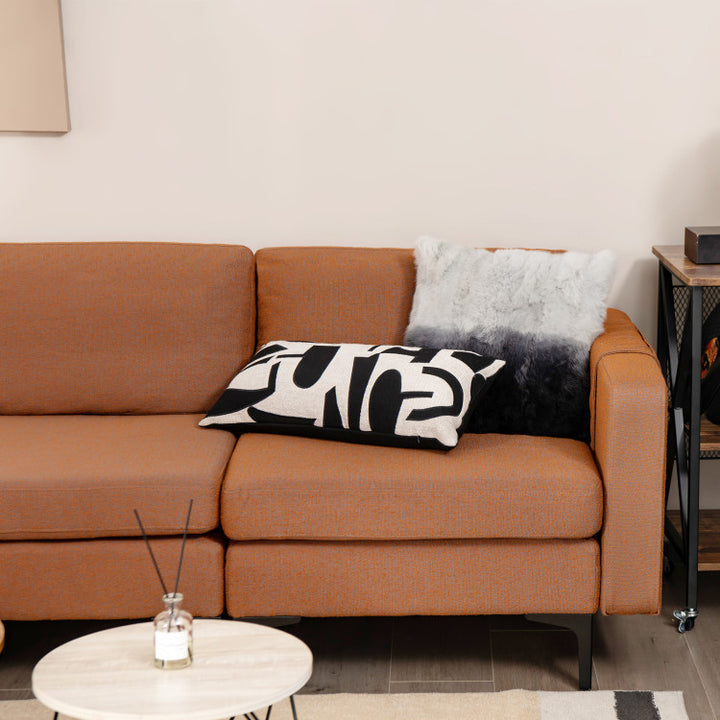 Modern Loveseat Sofa Couch with Cushion and Side Storage Pocket