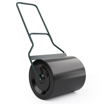 Multifunctional Push Tow Lawn Roller Heavy Duty Metal Roller with Removable Drain Plug for Garden Yard