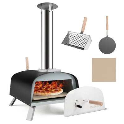 Outdoor Portable 2-in-1 Pizza and Grill Oven Wood Pellet Pizza Maker Machine