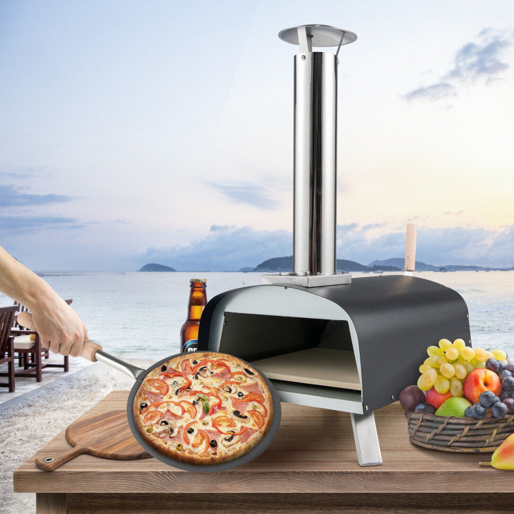 Outdoor Portable 2-in-1 Pizza and Grill Oven Wood Pellet Pizza Maker Machine