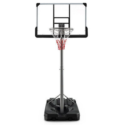 Portable Basketball Hoop Height Adjustable Basketball Goal System with Shatterproof PVC Backboard