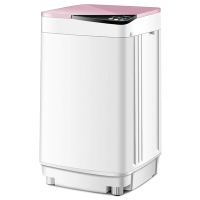 Portable Full-Automatic Washing Machine 7.7lbs Compact Laundry Washer Spin Combo with 6 Programs and Adjustable Feet