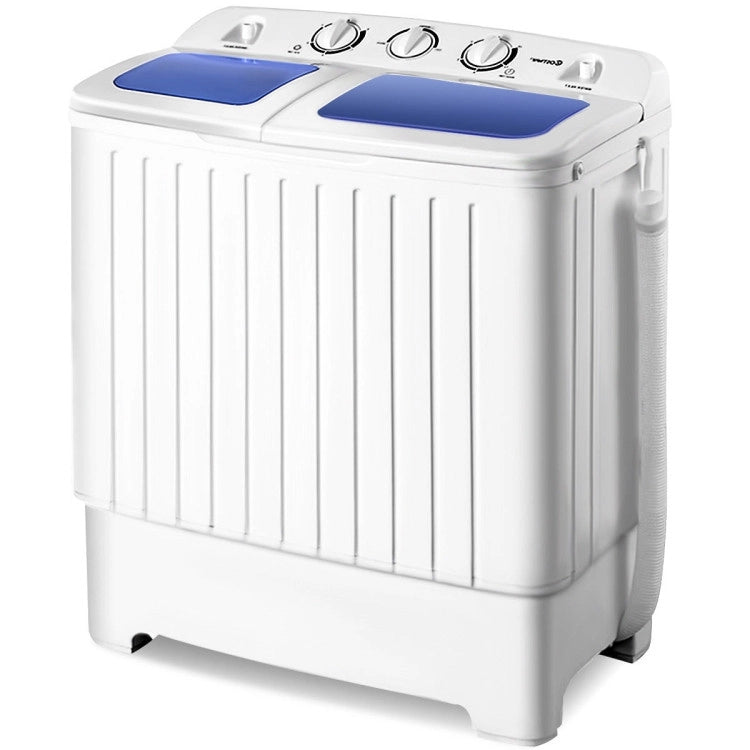 Portable Twin Tub Mini Washing Machine 17.6lbs Compact Washer Spinner Dryer