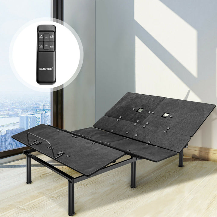Queen Size Electric Adjustable Bed Base Zero Gravity Bed Frame with Remote and LED Light