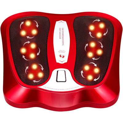 Shiatsu Electric Foot and Calf Massager 18 Deep-Kneading Feet Stress Reliever with Heat for Muscle Pain Relief