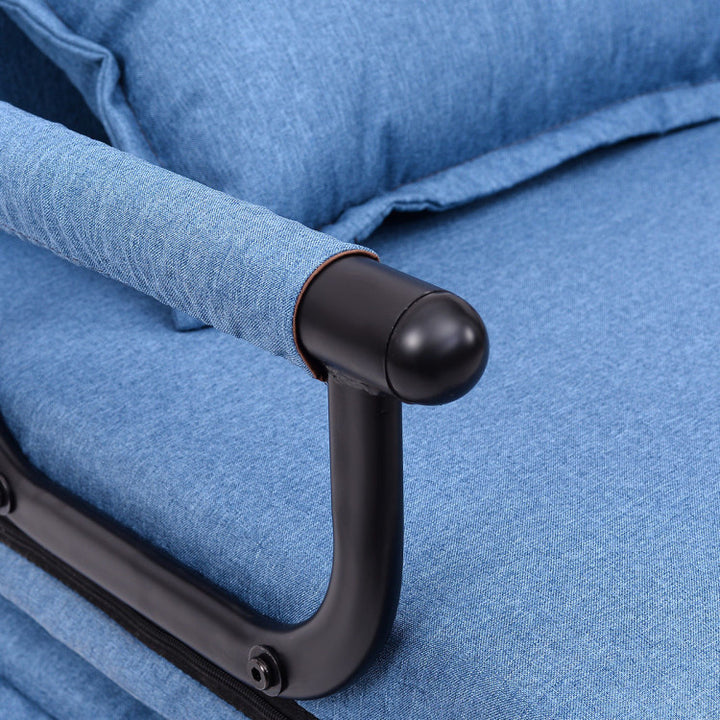 Single Person Recliner Folding Chaise Lounge Couch Convertible Sofa Bed Sleeper Chair with Adjustable Backrest