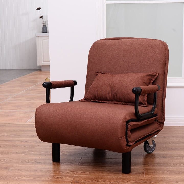 Single Person Recliner Folding Chaise Lounge Couch Convertible Sofa Bed Sleeper Chair with Adjustable Backrest