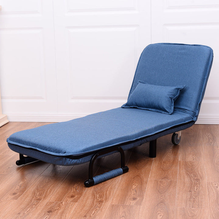 Single Person Recliner Folding Chaise Lounge Couch Convertible Sofa Bed Sleeper Chair with Adjustable Backrest