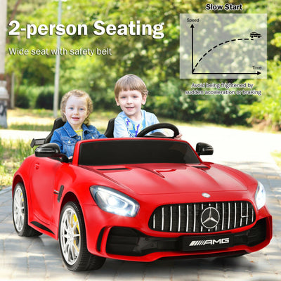 12V Kids Ride On Electric Car Licensed Mercedes Benz AMG GTR Motorized Vehicles with Remote Control