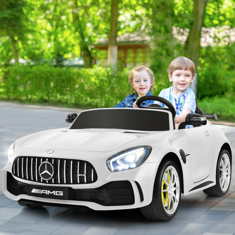 12V Kids Ride On Electric Car Licensed Mercedes Benz AMG GTR Motorized Vehicles with Remote Control