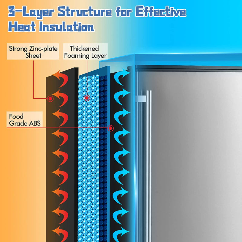 80LBS/24H Freestanding Ice Cube Maker 115V Commercial Ice Machine with 25 LBS Storage Bin