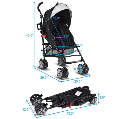 Convenience Baby Stroller Lightweight Infant Stroller with Compact Fold