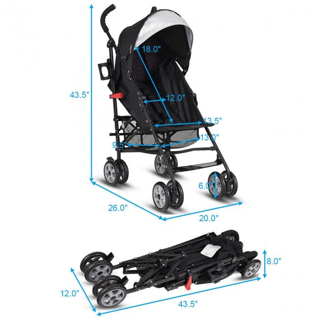 Convenience Baby Stroller Lightweight Infant Stroller with Compact Fold