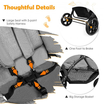 Convenience Lightweight Double Stroller for Infant & Toddler
