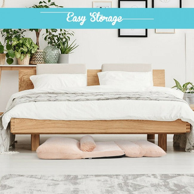 6-Position Adjustable Sleeper Lounge Couch with 2 Pillows