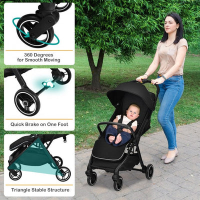 Self-Folding Portable Lightweight Baby Stroller