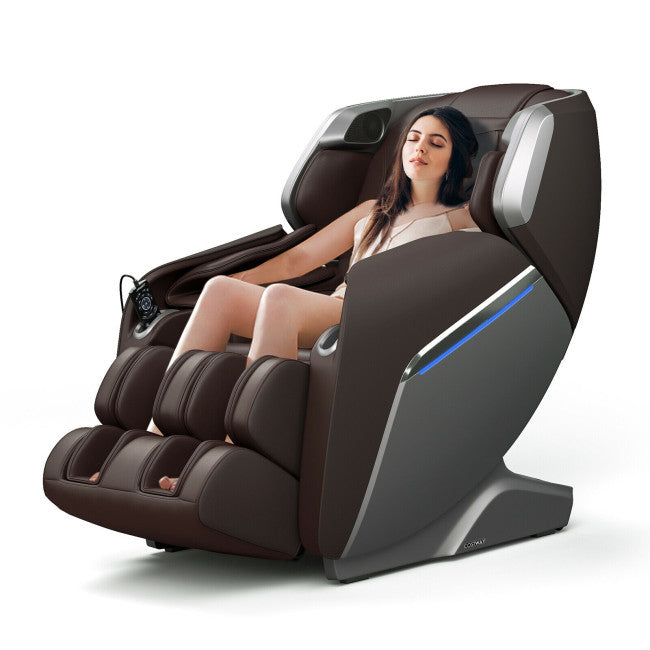 Electric Full Body Zero-Gravity Massage Chair SL Track Massage Recliner with Voice Control Heat and Foot Rollers