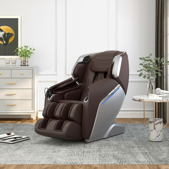 Electric Full Body Zero-Gravity Massage Chair SL Track Massage Recliner with Voice Control Heat and Foot Rollers