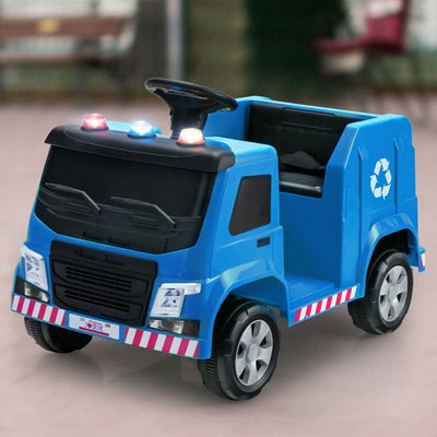 12V Kids Ride On Recycling Garbage Truck Toddler Electric RC Riding Toy Car with Recycling Accessories