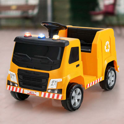 12V Kids Ride On Recycling Garbage Truck Toddler Electric RC Riding Toy Car with Recycling Accessories