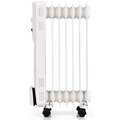 1500W Oil Filled Radiator Heater Portable Electric Space Heater with  Thermostat and Overheat Protection