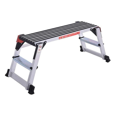 330lbs Capacity Extra Large Aluminium Work Bench Portable Folding Work Platform Drywall Stool Step Ladder with Non-Slip Feet