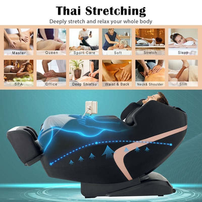 3D SL-Track Full Body Massage Chair, Zero Gravity Massage Recliner with 7'' LCD Touch Screen