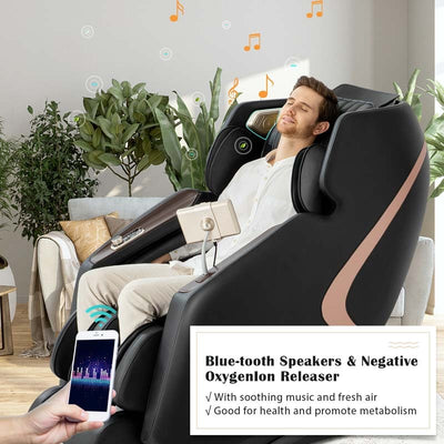 3D SL-Track Full Body Massage Chair, Zero Gravity Massage Recliner with 7'' LCD Touch Screen