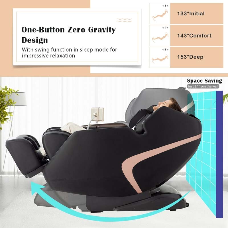 3D SL-Track Full Body Massage Chair, Zero Gravity Massage Recliner with 7&