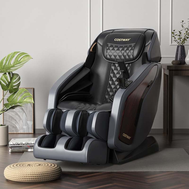 3D Full Body Massage Chair, SL Track Thai Stretch Zero Gravity Massage Recliner with Phone Holder