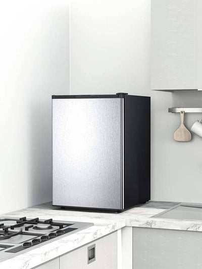 3.0 Cu.Ft Compact Single Door Upright Freezer Mini Size Refrigerator with Stainless Steel Door
