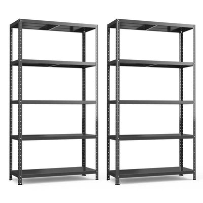 5-tier Heavy Duty Metal Storage Shelving Unit Adjustable Garage Storage Utility Rack Multi-Use Shelf Organizer 39" x 16" x 74"