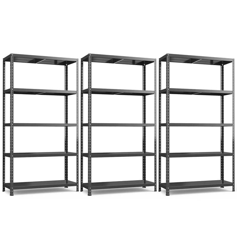 5-tier Heavy Duty Metal Storage Shelving Unit Adjustable Garage Storage Utility Rack Multi-Use Shelf Organizer 39" x 16" x 74"