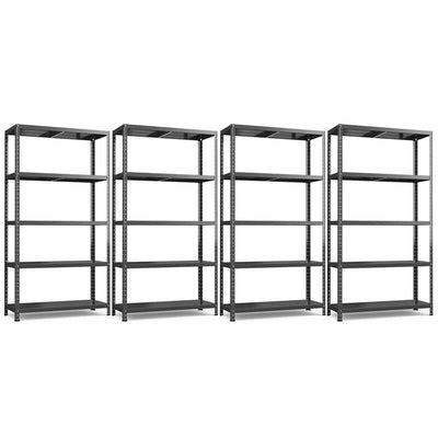 5-tier Heavy Duty Metal Storage Shelving Unit Adjustable Garage Storage Utility Rack Multi-Use Shelf Organizer 39" x 16" x 74"