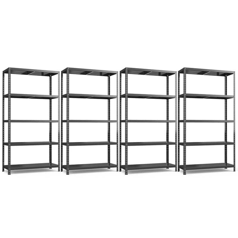 5-tier Heavy Duty Metal Storage Shelving Unit Adjustable Garage Storage Utility Rack Multi-Use Shelf Organizer 39" x 16" x 74"