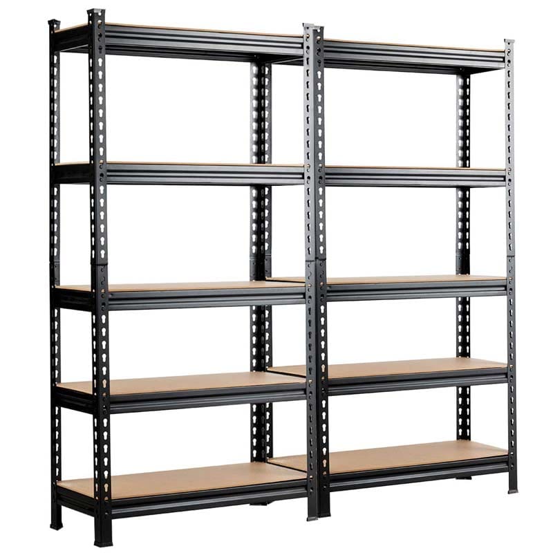 30" x 12" x 60" 5 Tier Heavy Duty Metal Storage Utility Rack Shelf Adjustable Storage Shelving Unit for Garage Warehouse Pantry