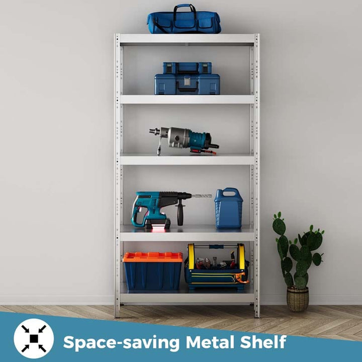 2860lbs 5-tier Heavy Duty Metal Storage Shelving Unit Adjustable Storage Utility Rack for Garage Warehouse Basement