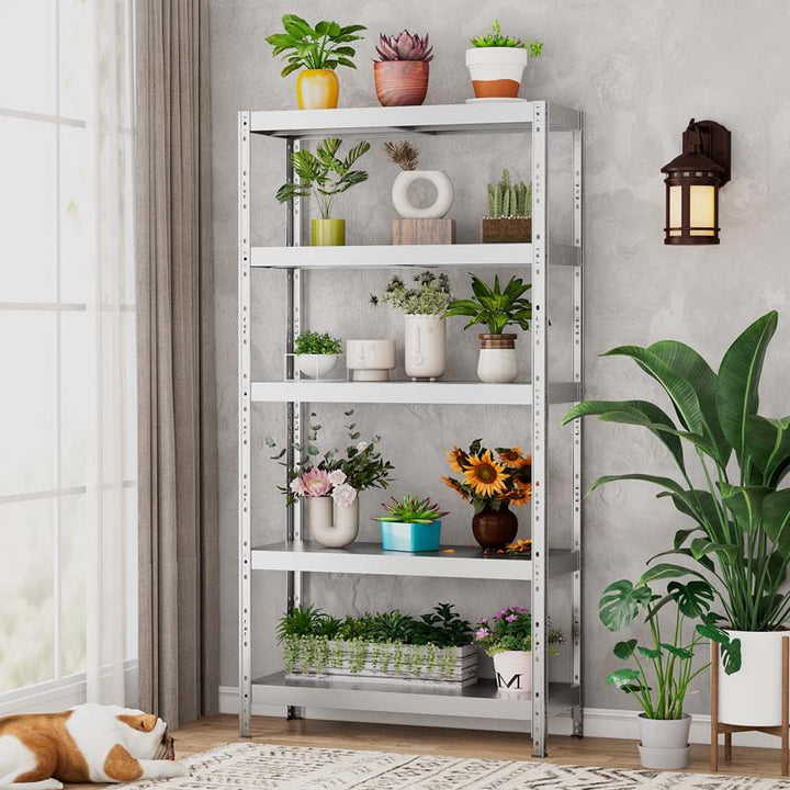 2860lbs 5-tier Heavy Duty Metal Storage Shelving Unit Adjustable Storage Utility Rack for Garage Warehouse Basement