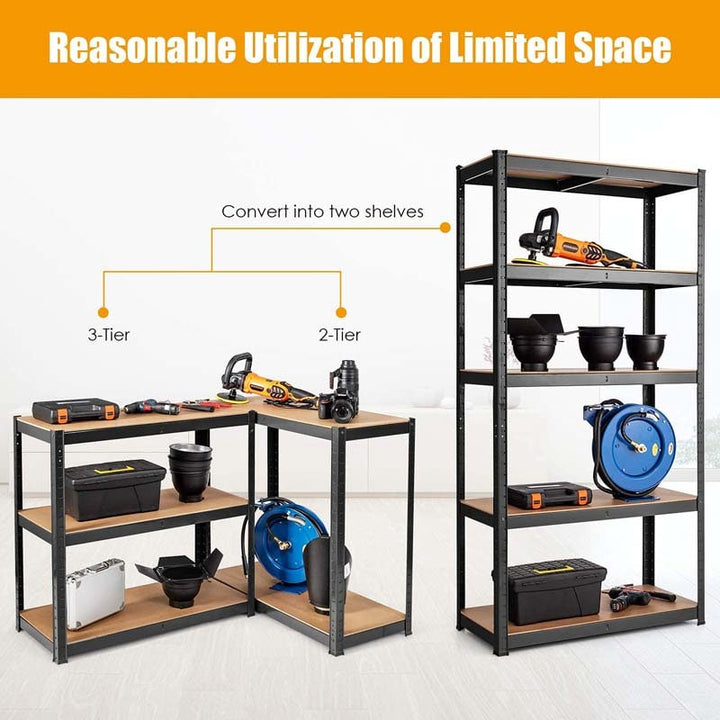 30" x 12" x 60" 5-Tier Heavy Duty Storage Shelving Unit Metal Utility Shelves Adjustable Storage Racks