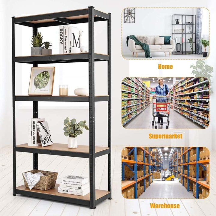 30" x 12" x 60" 5-Tier Heavy Duty Storage Shelving Unit Metal Utility Shelves Adjustable Storage Racks